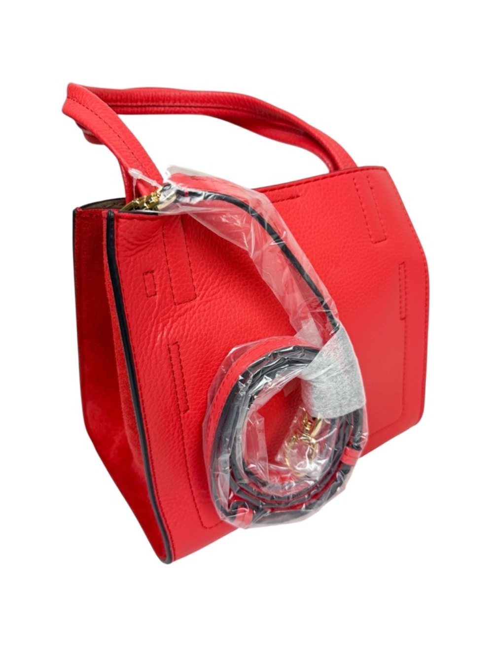 Banana Republic Cayenne Red Leather Mini East West‎ Tote Bag Crossbody Purse